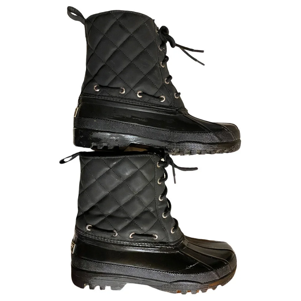 Women's Paul Sperry Gosling Duck Waterproof Quilted Top Rubber Boots STS83693